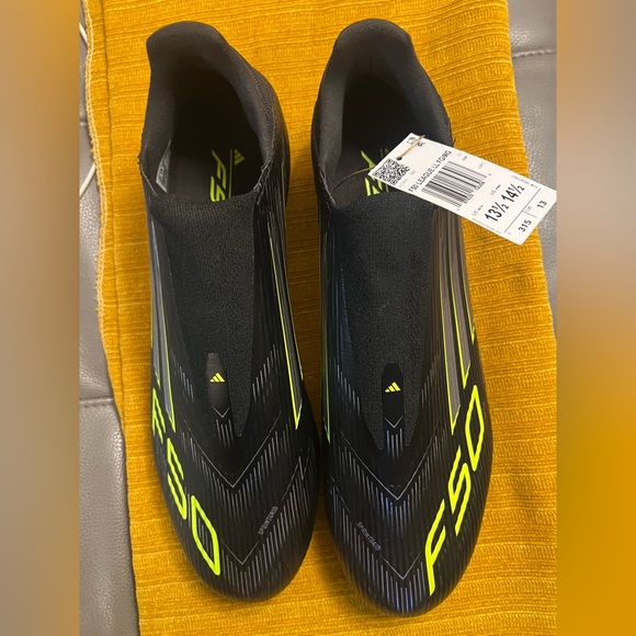 Adidas F50 Black and Neon Green Soccer Cleats main image 9